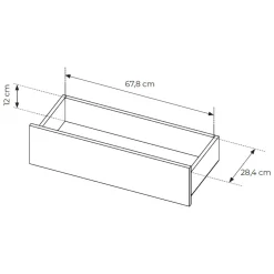 Credenza Marrone Chiaro Marrone 4 Ripiani Apertura Battente 103x40x83h cm, 4 Ante - Halefa