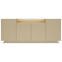 Credenza Marrone Chiaro Marrone 4 Ripiani Apertura Battente 103x40x83h cm, 4 Ante - Halefa