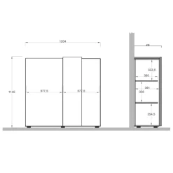 Credenza Marrone Noce Marrone Rovere un Ripiano 2 Ante 72x36x73h cm, 2 Vani - Pontida