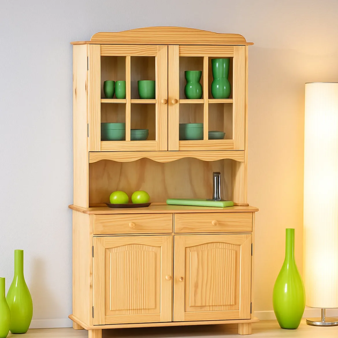 Credenza Marrone Quercia un Cassetto 2 Ripiani 88x32x198h cm, Apertura Battente, Scorrevole - Quadri