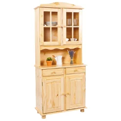 Credenza Marrone Quercia un Cassetto 2 Ripiani 88x32x198h cm, Apertura Battente, Scorrevole - Quadri