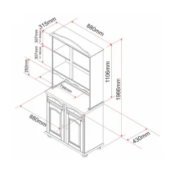 Credenza Marrone Quercia un Cassetto 2 Ripiani 88x32x198h cm, Apertura Battente, Scorrevole - Quadri