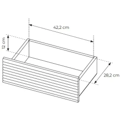 Credenza Marrone Rovere Beige 2 Cassetti 2 Ripiani 104x40x84h cm, Apertura Battente, Scorrevole - Hateva