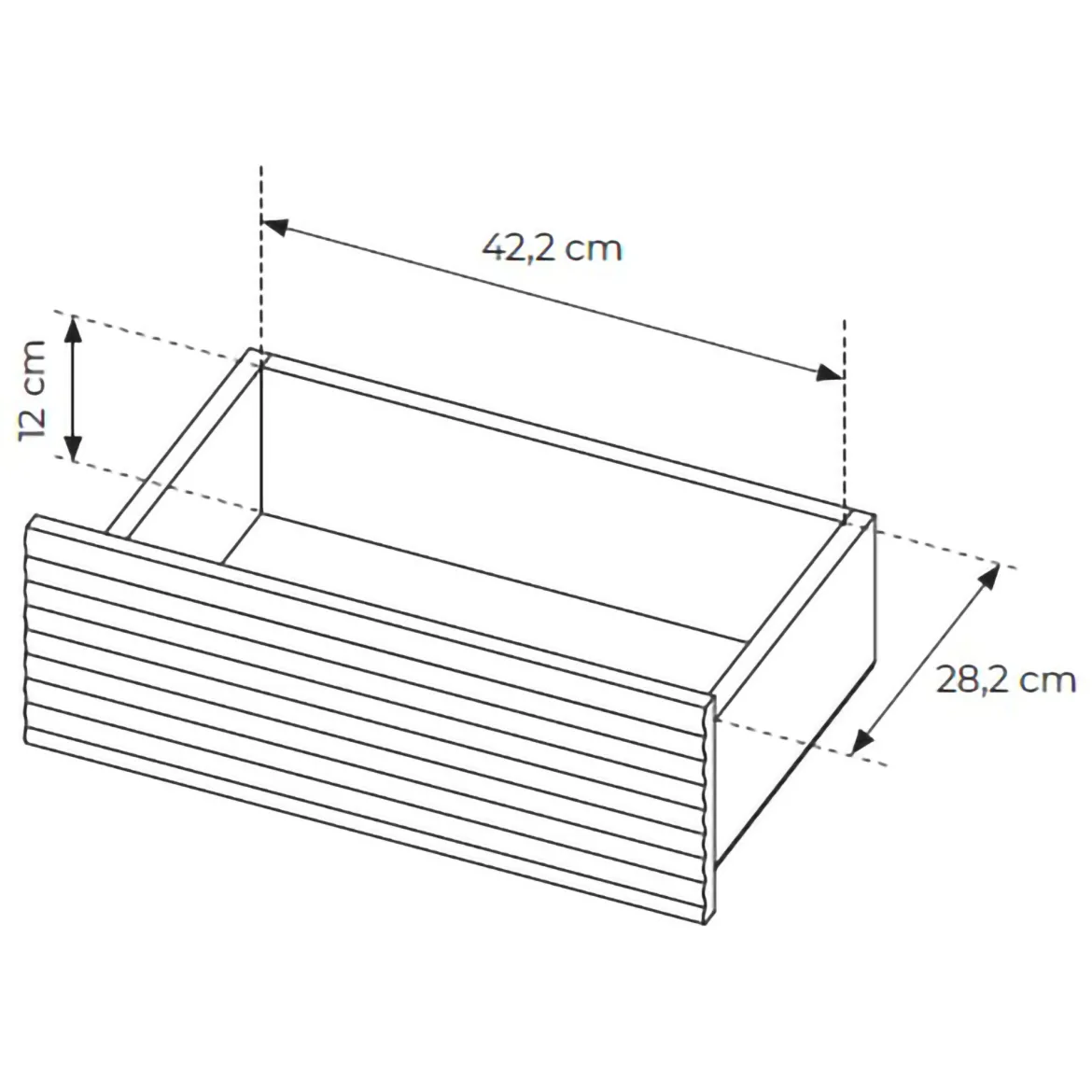 Credenza Marrone Rovere Beige 2 Cassetti 2 Ripiani 104x40x84h cm, Apertura Battente, Scorrevole - Hateva
