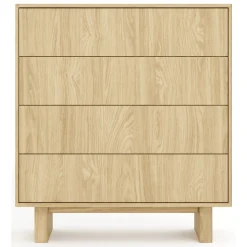 Credenza Marrone Rovere 4 Cassetti un Ripiano 94x38x104h cm, Apertura Scorrevole - Hasavato