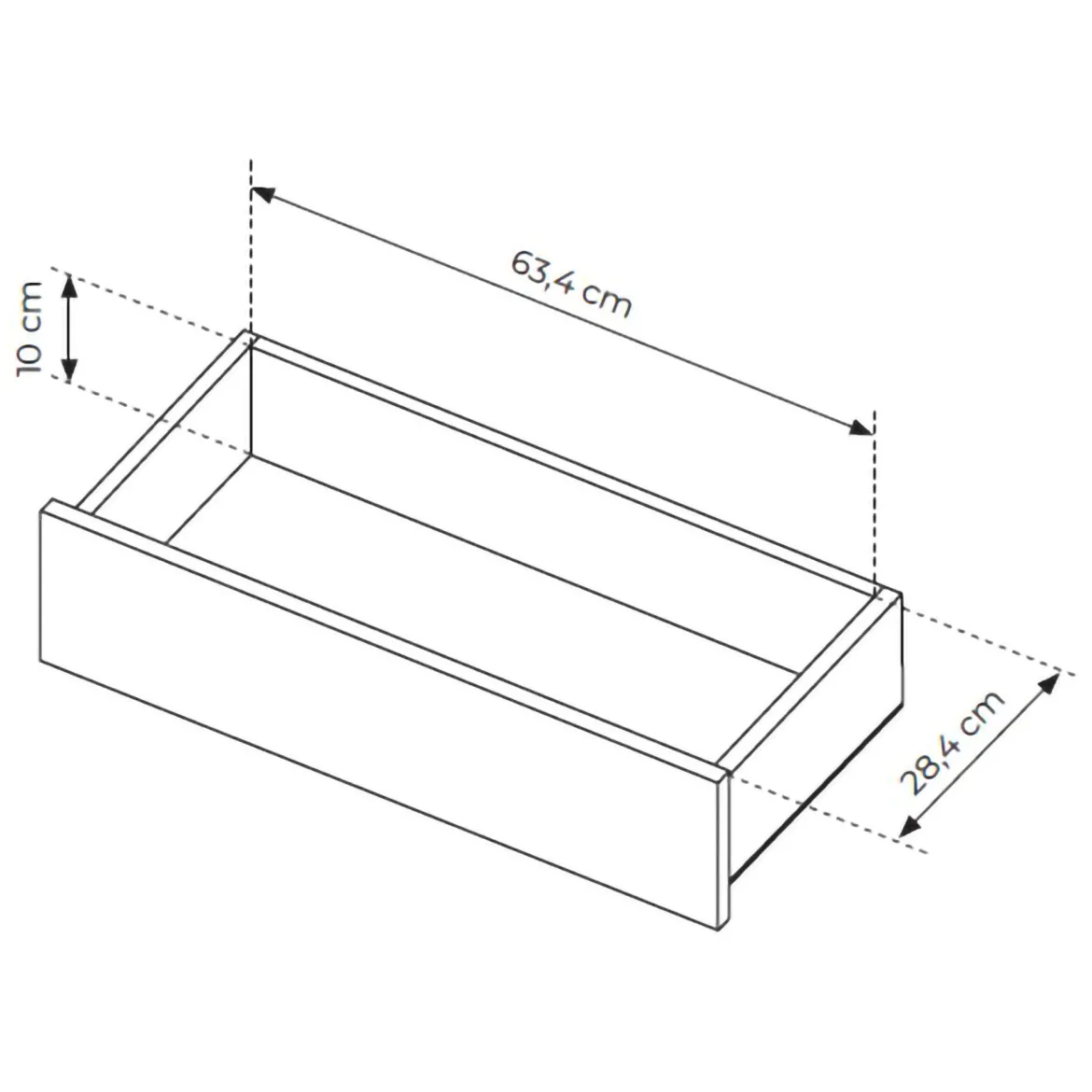 Credenza Marrone Rovere un Cassetto 2 Ripiani 196x40x51h cm, Apertura Battente, Scorrevole - Hanotofa