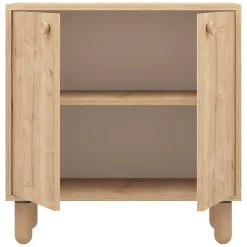 Credenza Marrone Rovere un Ripiano 3 Cassetti 182x44x90h cm, 2 Vani - Minoprio