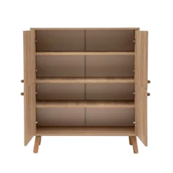 Credenza multicolore chic 95x36x111h cm 4 ante - Agyemang