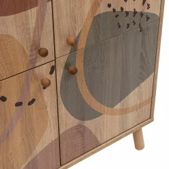 Credenza multicolore chic 95x36x111h cm 4 ante - Agyemang