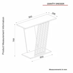 Credenza nera e oro 90x29x76h cm moderna - Cempaka