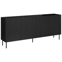 Credenza nera 200x42x82h cm 4 ante - Corana