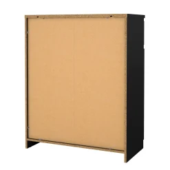 Credenza nera 82x38x79h cm 2 ante e 1 cassetto - Romagna