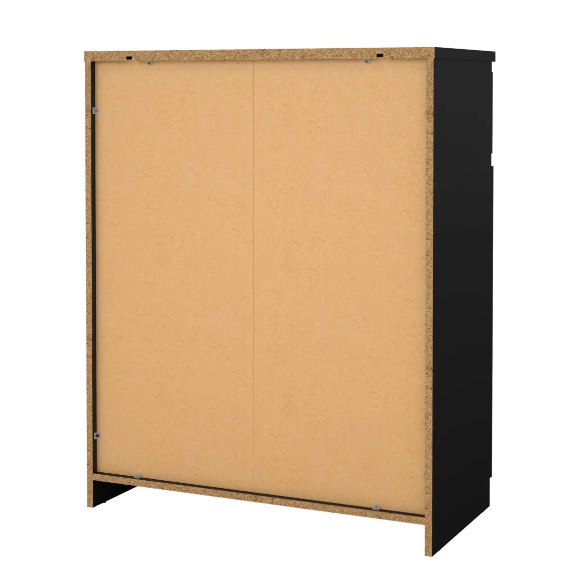 Credenza nera 82x38x79h cm 2 ante e 1 cassetto - Romagna