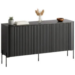 Credenza nera 150x39x80h cm 3 ante - Susegana