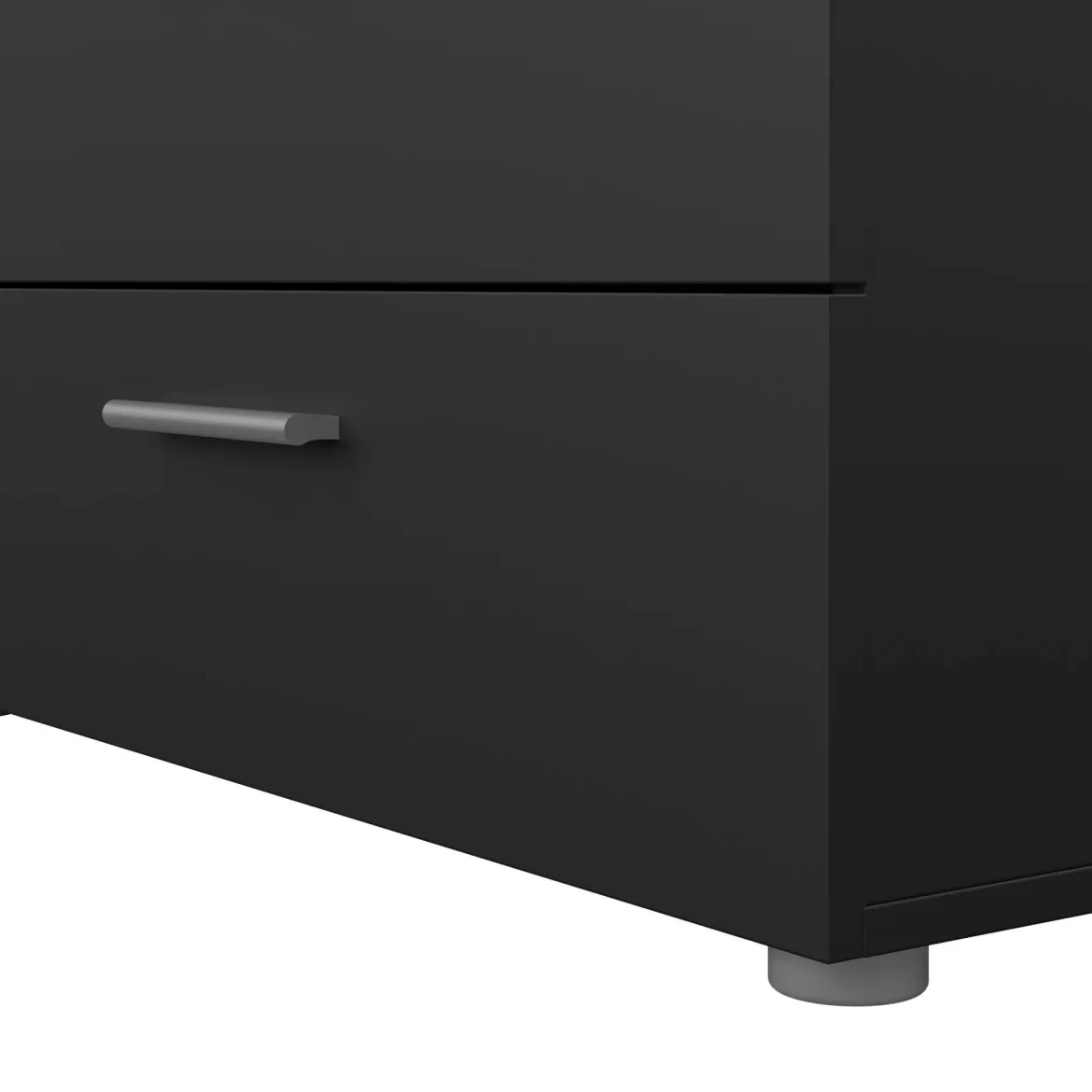 Credenza nera 140x40x81h cm 8 cassetti - Urduja