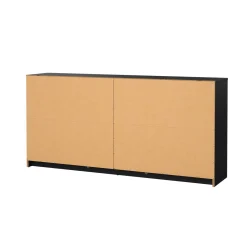 Credenza nera 143x30x68h cm 6 cassetti - Rick