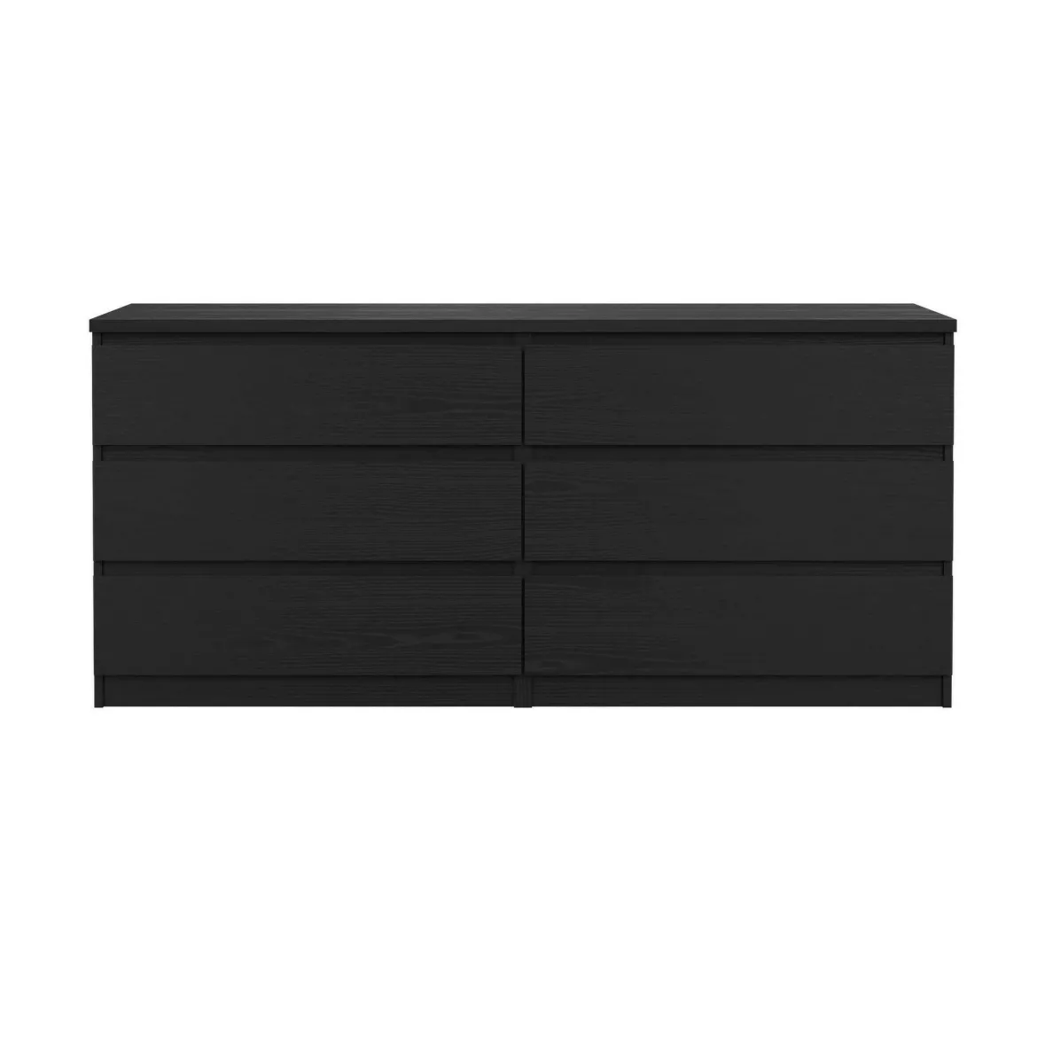 Credenza nera 153x50x68h cm 6 cassetti - Joyce