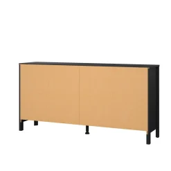 Credenza nera 159x38x79h cm 8 cassetti - Kovsova