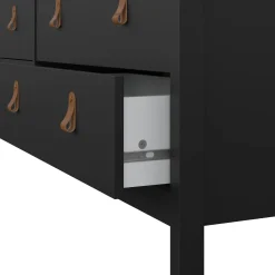 Credenza nera 159x38x79h cm 8 cassetti - Kovsova