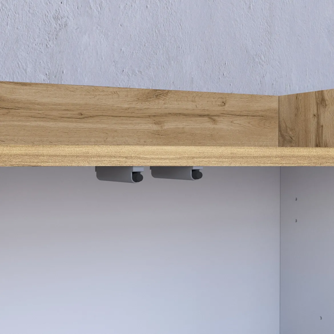 Credenza Nero Antracite Marrone Rovere 6 Ripiani Apertura Battente 160x35x70h cm, 4 Ante Made in Italy - Swink