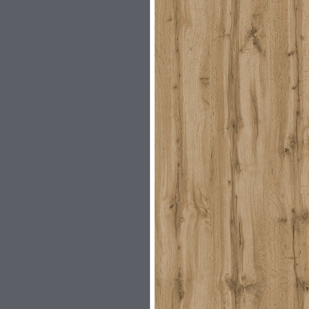 Credenza Nero Antracite Marrone Rovere un Ripiano 2 Ante 72x36x73h cm, 2 Vani - Pontida