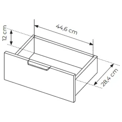 Credenza Nero Antracite oro 2 Cassetti 3 Ripiani 103x40x123h cm, Apertura Battente, Scorrevole - Hameno