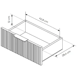 Credenza Nero 3 Cassetti 2 Ripiani 163x38x81h cm, Apertura Battente, Scorrevole - Halilala