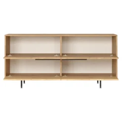 Credenza noce e quercia 160x44x74h cm 2 ante - Anterivo