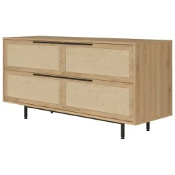 Credenza noce e quercia 160x44x74h cm 2 ante - Anterivo