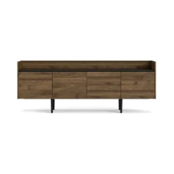Credenza noce 195x40x73h cm 3 ante e 2 cassetti - Zungoli
