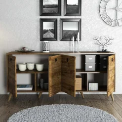 Credenza noce 180x45x80h cm 4 ante - Ernie