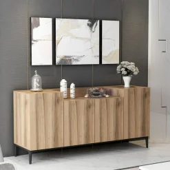 Credenza noce 160x42x75h cm 4 ante - Picea