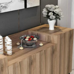 Credenza noce 160x42x75h cm 4 ante - Picea