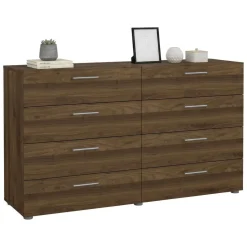 Credenza noce 140x40x81h cm 8 cassetti - Phethai