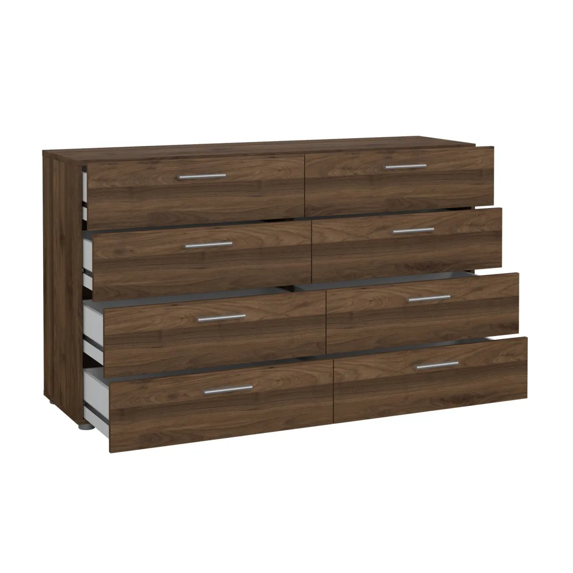 Credenza noce 140x40x81h cm 8 cassetti - Urduja