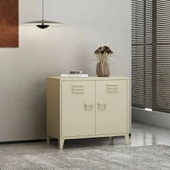 Credenza panna 80x40x73h cm 2 ante - Conco