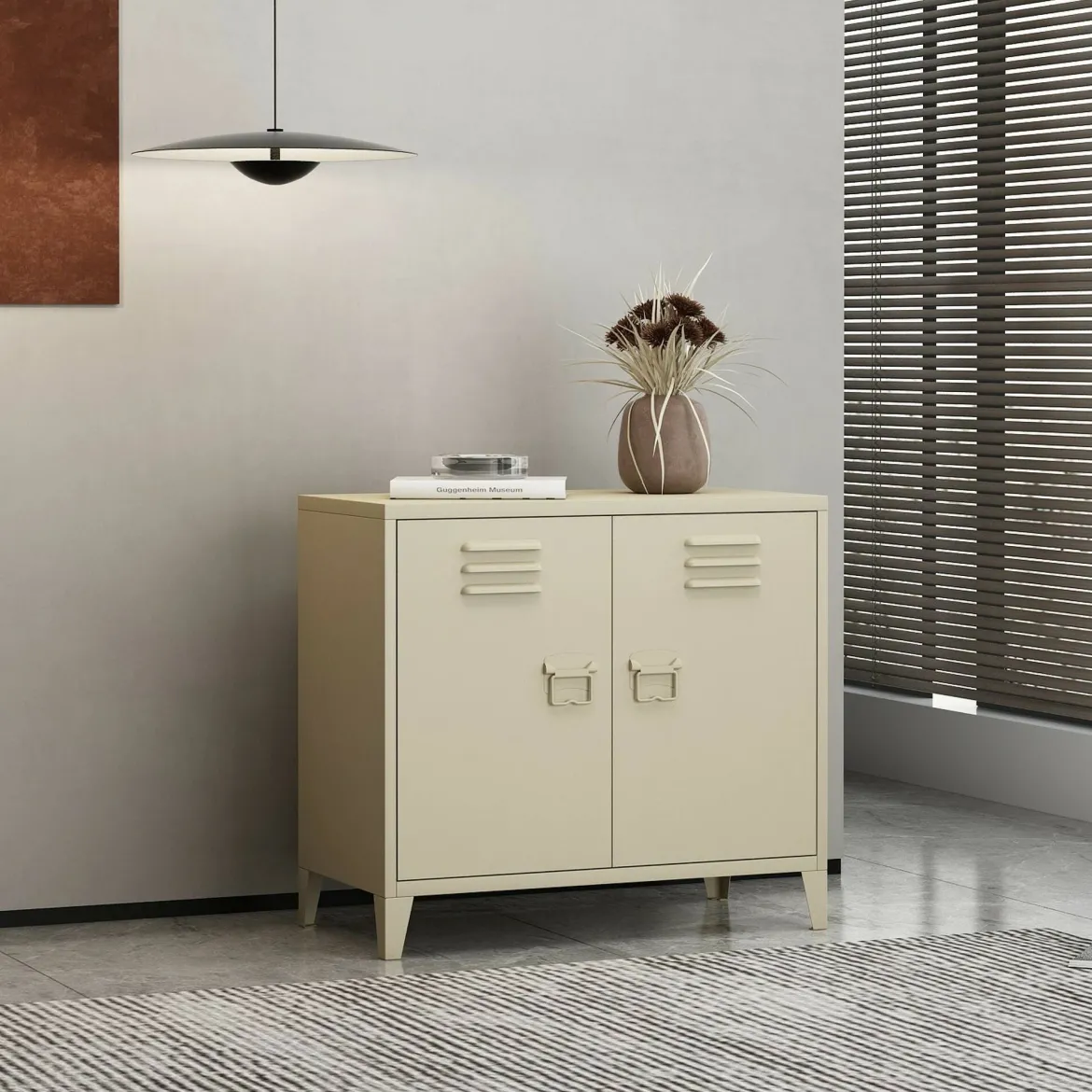 Credenza panna 80x40x73h cm 2 ante - Conco