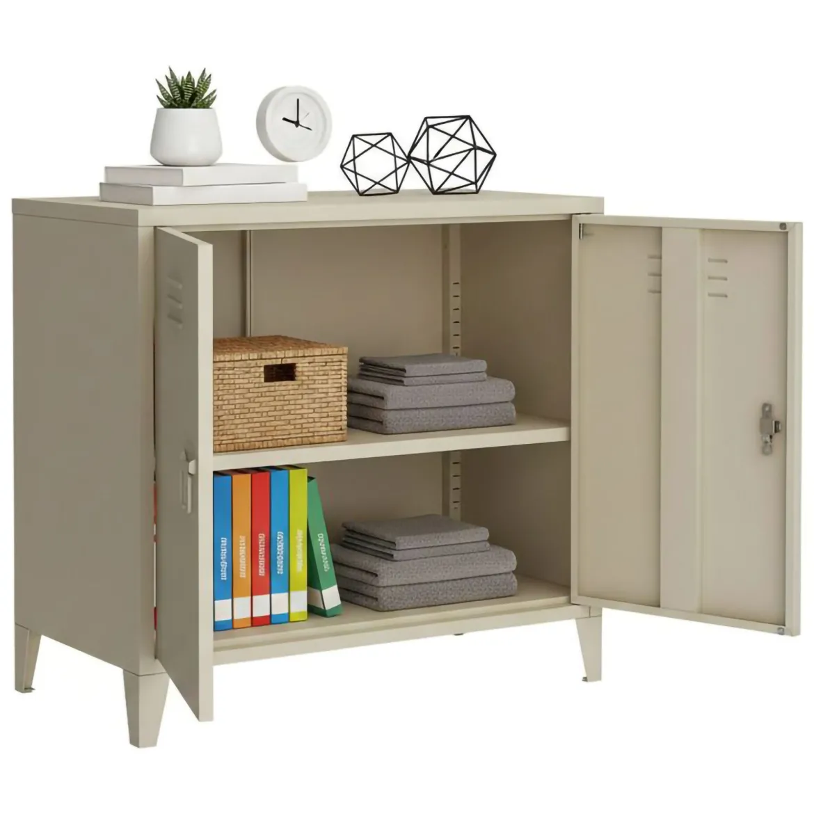 Credenza panna 80x40x73h cm 2 ante - Conco
