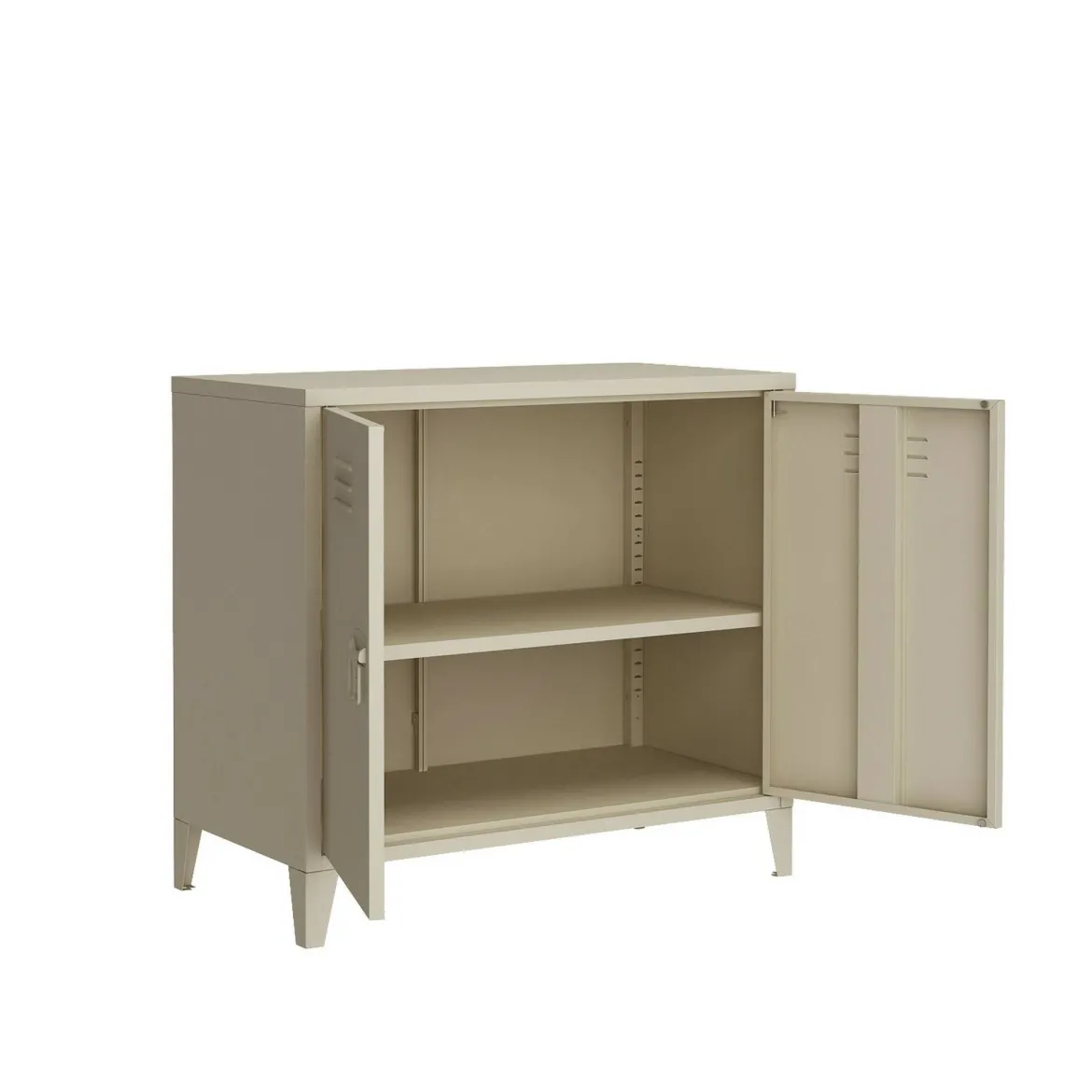 Credenza panna 80x40x73h cm 2 ante - Conco