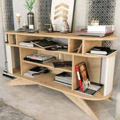 Credenza quercia e bianca 150x43x75h cm 2 ante - Joy