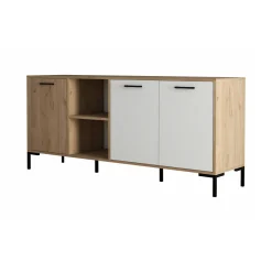 Credenza quercia e bianca 180x45x80h cm 3 ante - Vardah