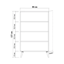 Credenza quercia 89x40x113h cm 2 ante - Ampezzo