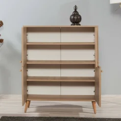 Credenza quercia 95x36x111h cm 4 ante - Agyemang