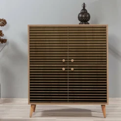 Credenza quercia 95x36x111h cm 4 ante - Agyemang