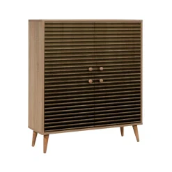 Credenza quercia 95x36x111h cm 4 ante - Agyemang