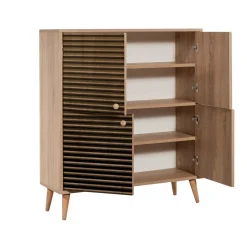 Credenza quercia 95x36x111h cm 4 ante - Agyemang