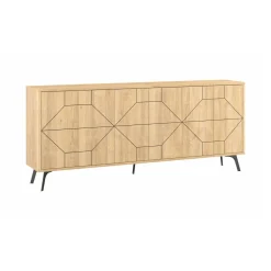 Credenza quercia 184x35x77h cm 4 ante - Earl