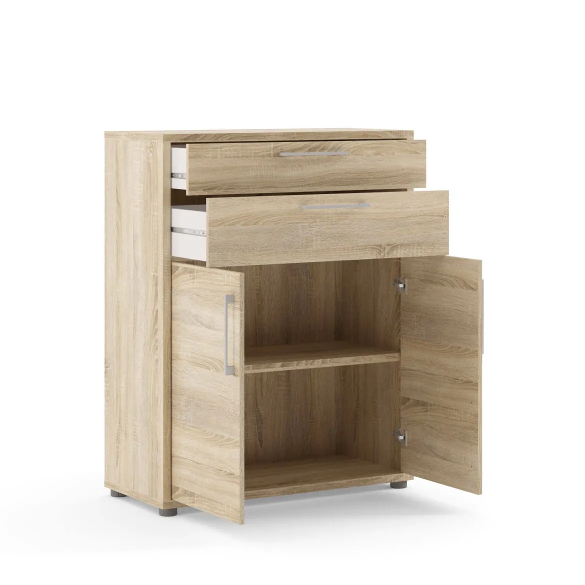 Credenza quercia 89x40x113h cm 2 ante e 2 cassetti - Agra