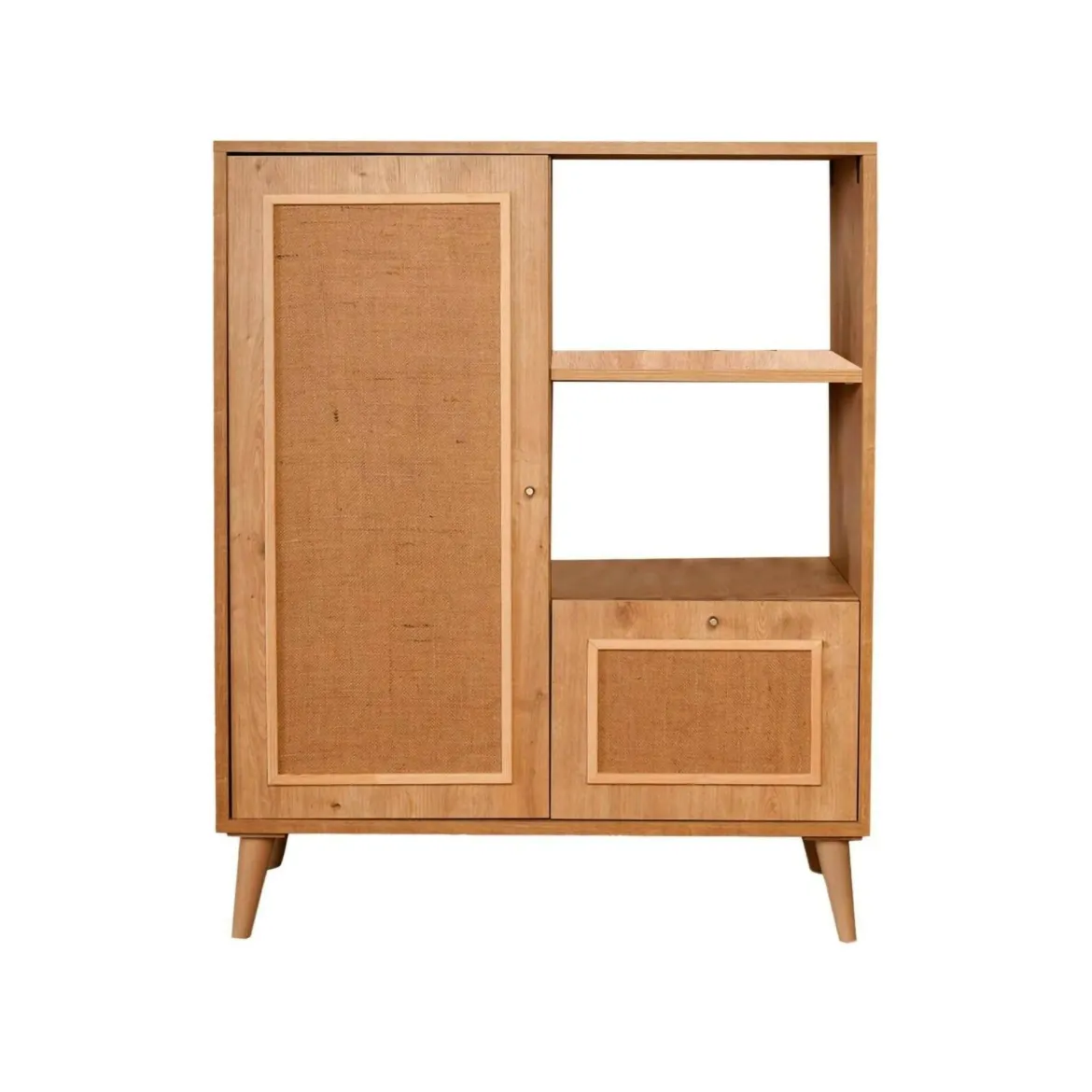 Credenza quercia 90x40x110h cm 2 ante - Jingu