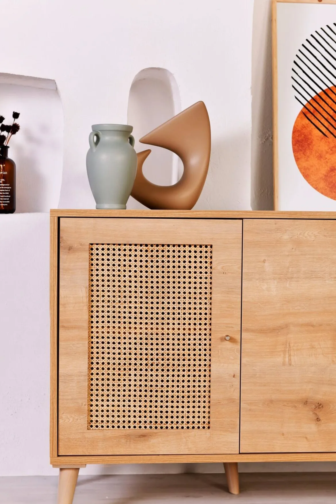 Credenza quercia 180x41x81h cm 4 ante - Tarawa